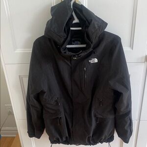 THE NORTH FACE long sleeved women’s Black  Jacket/windbreaker w removable hood